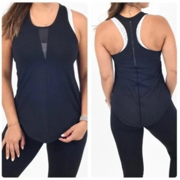 Zyia Active Effortless Black Mesh Racerback Tank Top - Picture 6 of 6